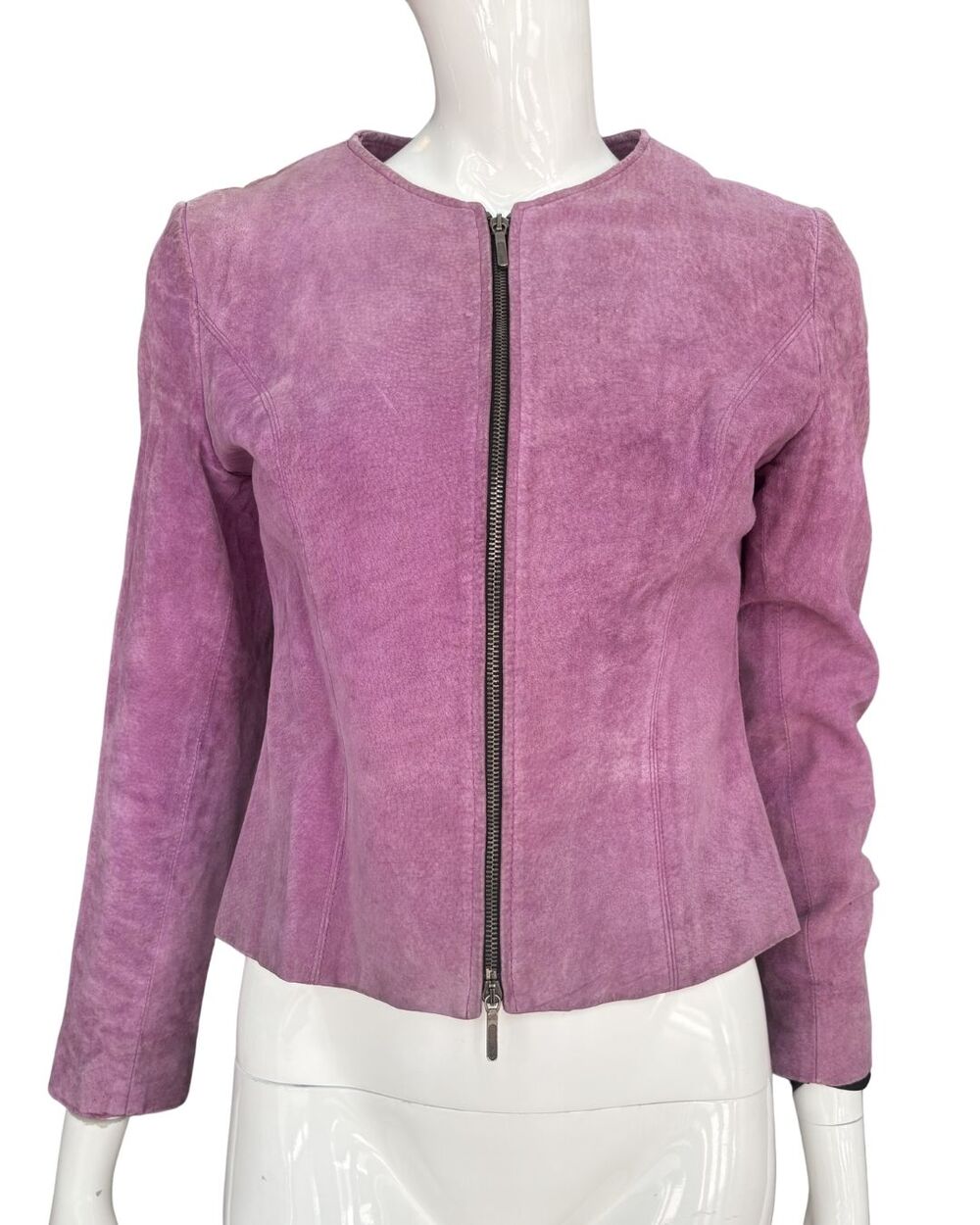 Le Galeria Purple Tank Suede Zip Up Jacket S